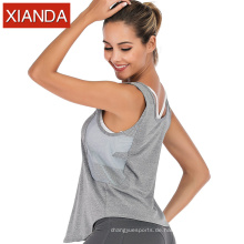 New Style Women Yoga Tanktops Mesh Fitness -Shirt Sport sexy Damen Activewear